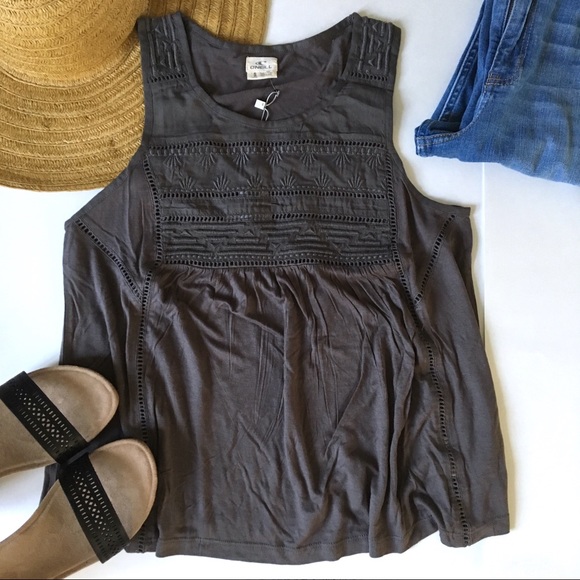 O’Neill Tokeen Boho Embroidered Tank Top - Picture 2 of 5
